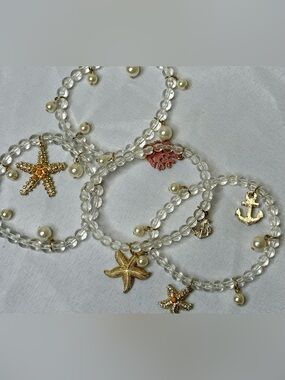 Vintage Sea Themed Beaded & Dangles Bracelets